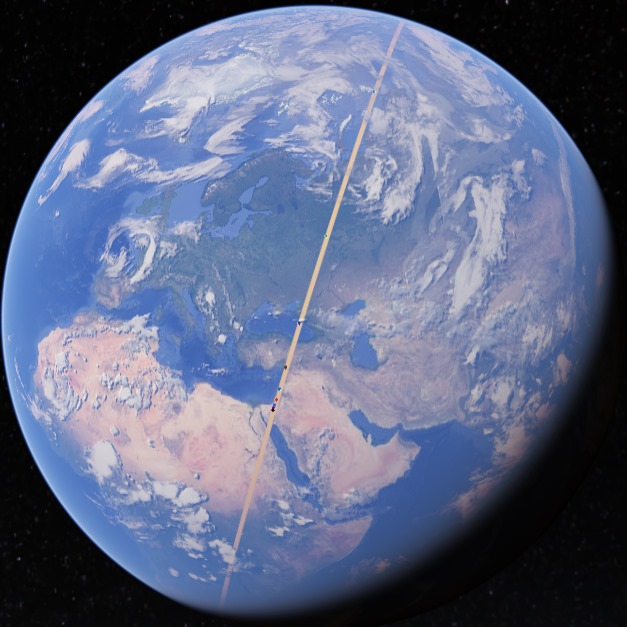 ItamarMena's tweet image. אז מתברר שפקששתי את זה לגמרי. תיקנתי. יותר מדי מתמטיקה.
יש טיפה יותר מ-836 קריות בהקפה אחת של כדור הארץ.