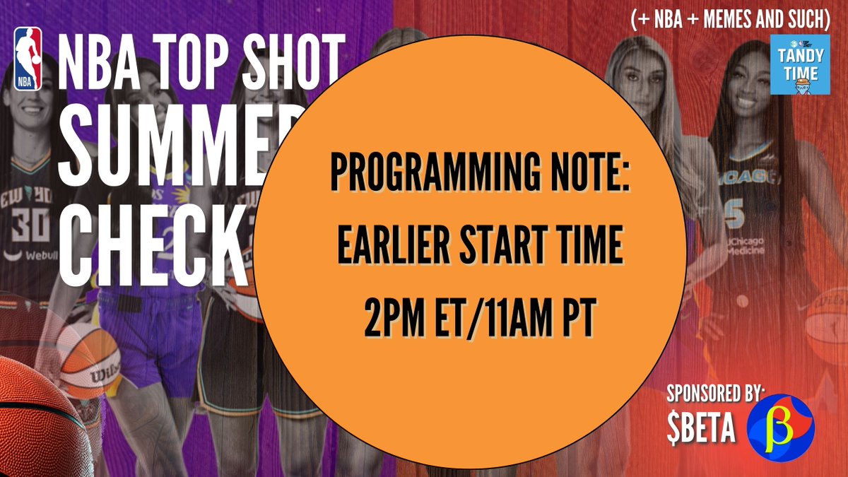 ⚠️ Programming note: Tandy Time 🍑 

* Early start time tomorrow, 2PM ET/11AM PT *

Hope to see you in the chat 👌 

Don't forget to enter the rare giveaway happening right now 👍
