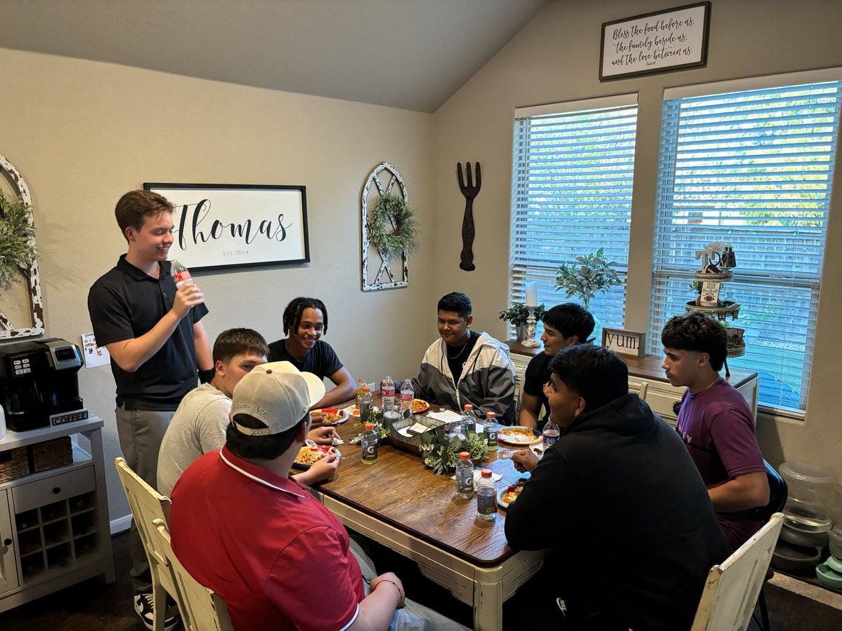 Joshua Thomas (@coach_thomas10) on Twitter photo Trench Boys (DL) hanging out tonight for dinner! Missing a couple for work and church.
Blessed to coach great kids for <a href="/CedarCreekFB/">Cedar Creek Football</a>!
#CREEK #Family Trench Boys (DL) hanging out tonight for dinner! Missing a couple for work and church.
Blessed to coach great kids for <a href="/CedarCreekFB/">Cedar Creek Football</a>!
#CREEK #Family