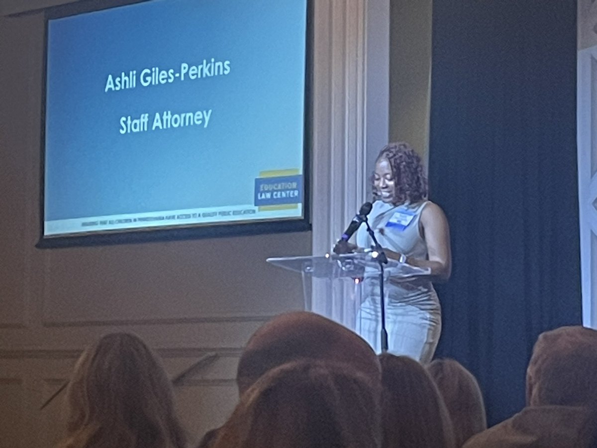 ELC staff atty Ashli Giles-Perkins introduces ELC community partners &amp; to ire’s honorees Karen Downer, NAACP Bucks County president, &amp; Adrienne King, founder of the PairUP Society.
Both orgs played key leadership roles as advocates &amp; complainants in our Pennridge SD complaint.