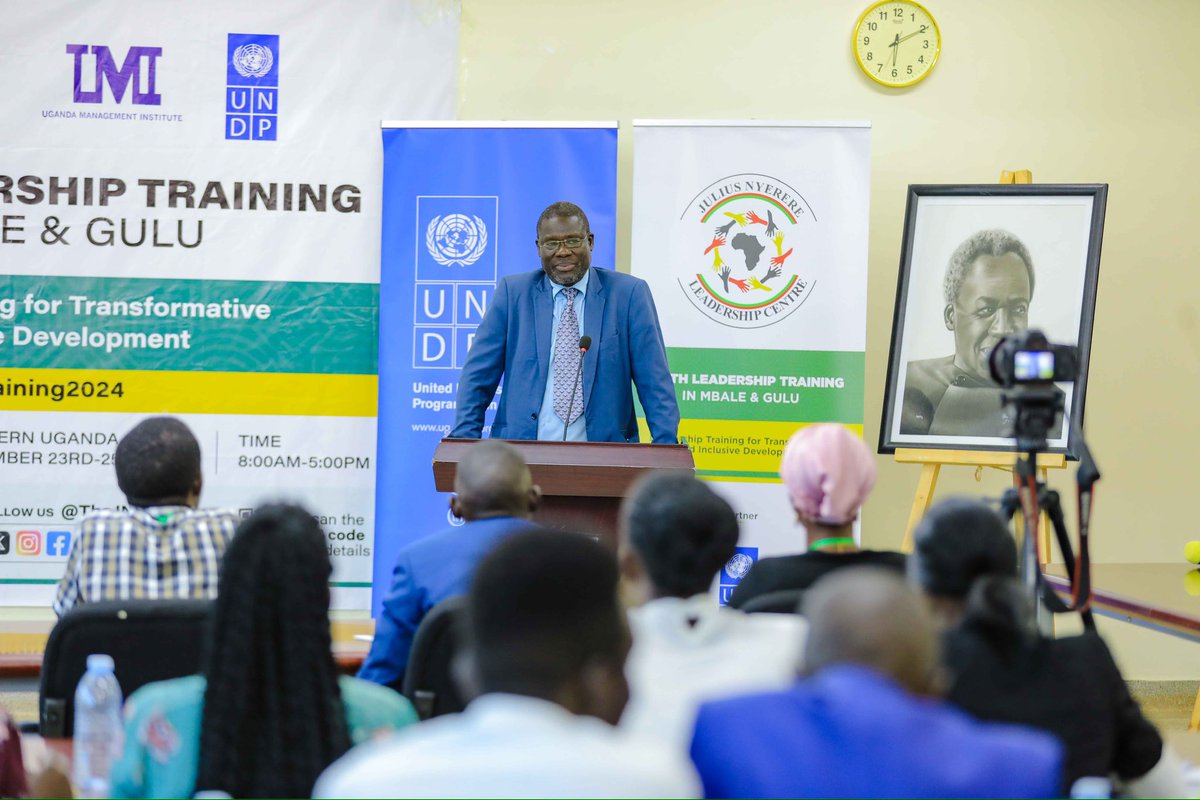 TheJNLC's tweet photo. Gulu University VC Prof. Openjuru George, in his closing remarks, thanked @UNDPUganda and @TheJNLC for organizing the #JNLCTraining2024. He emphasized the role of higher education in supporting youth leadership and expressed gratitude to his Guild for their active participation. https://t.co/btVFxyONtP