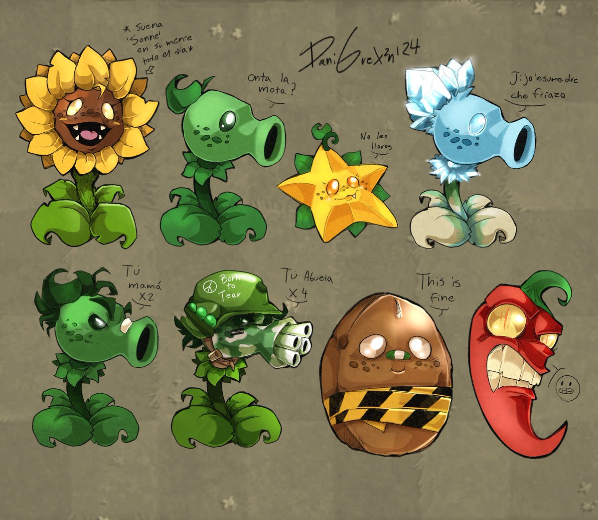 danigrex2n's tweet image. My interpretation of PvZ Pt.1 🌱🌾🌻☘

#pvz #pvzfanart #PvZ2 #plantsvszombies #Sunflower #pvzsunflower #redesign #pvzredisign