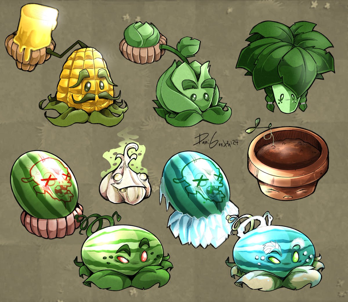 danigrex2n's tweet image. My interpretation of PvZ Pt.1 🌱🌾🌻☘

#pvz #pvzfanart #PvZ2 #plantsvszombies #Sunflower #pvzsunflower #redesign #pvzredisign