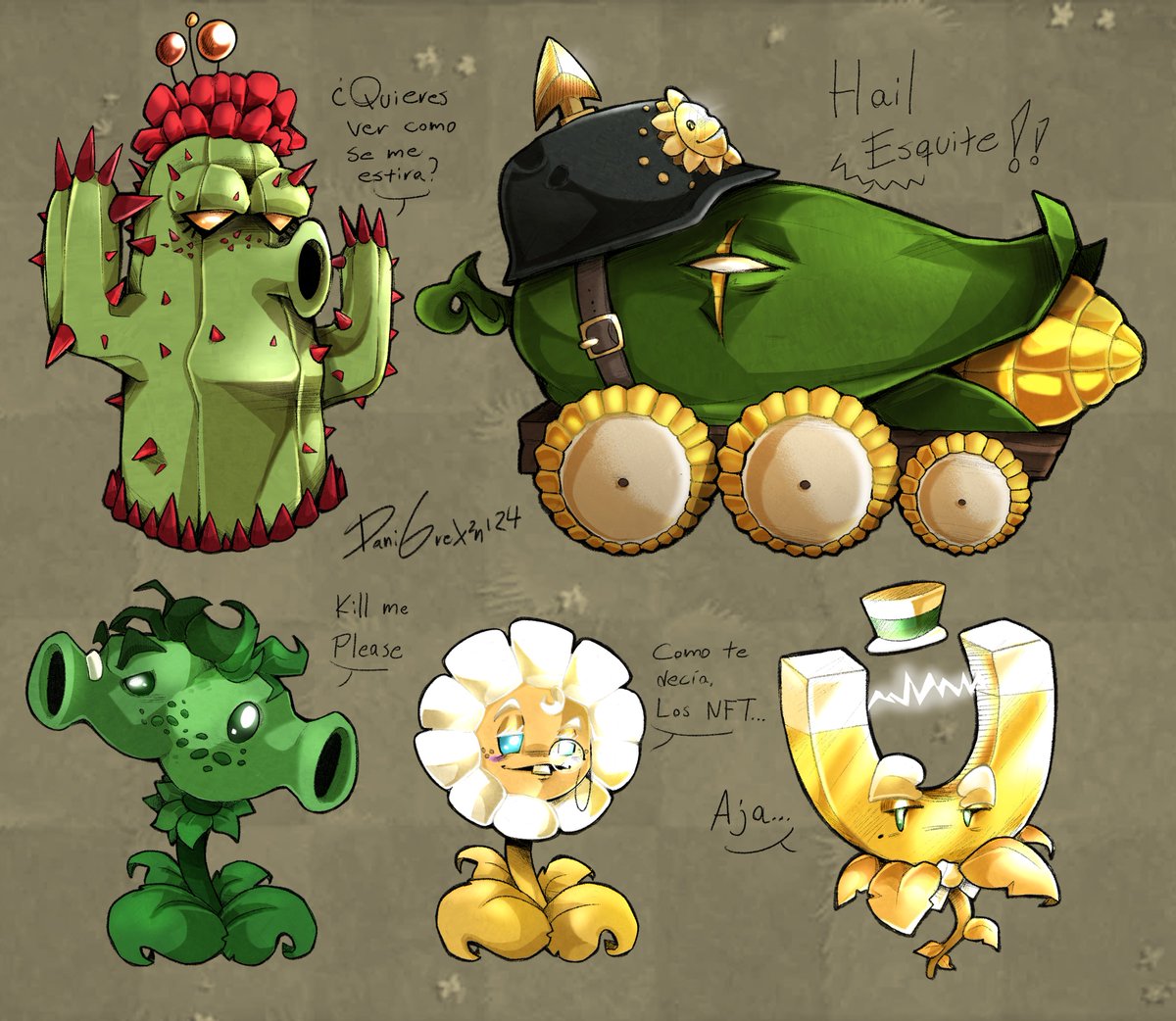 danigrex2n's tweet image. My interpretation of PvZ Pt.1 🌱🌾🌻☘

#pvz #pvzfanart #PvZ2 #plantsvszombies #Sunflower #pvzsunflower #redesign #pvzredisign