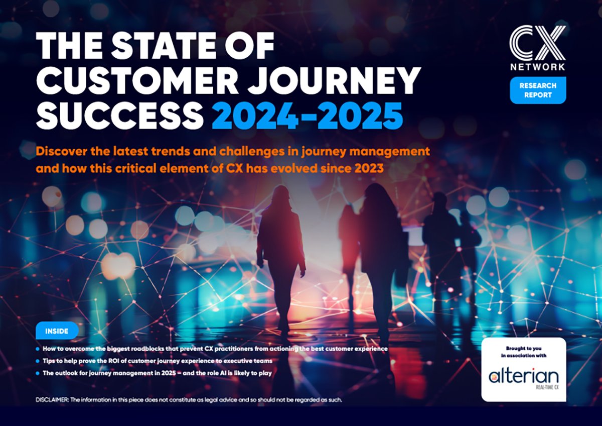 Alterian's tweet photo. Discover the latest trends in Customer Journey Management. @Alterian and CX Network's new report, The State of Customer Journey Success 2024-2025, reveals how to overcome CX challenges, prove ROI, and the role of AI in 2025. https://t.co/13k3YNbs7G
#CX #JourneyManagement #ROI https://t.co/D6O2RA0oE7