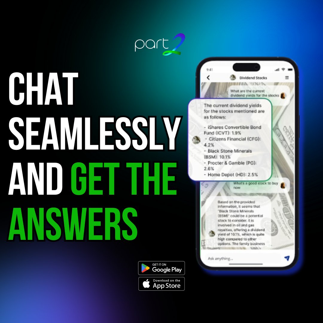 part2chat's tweet image. Chat seamlessly with Part2AI and get the answers you need instantly! AI-powered conversations that keep you informed and connected. 🤖✨

Download App Now -&amp;gt; part2ai.com

#Part2AI
#InstantAnswers 
#PersonalizedAssistance 
#SmartChats
#iphoneapp #iphone15 #iphone