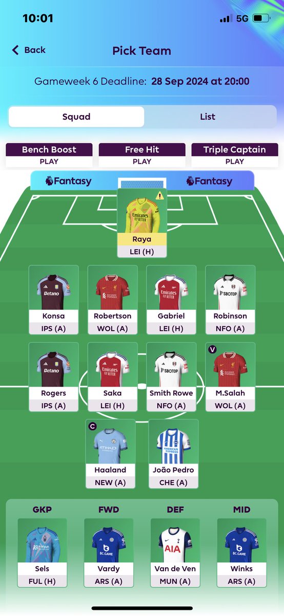 PaulHRG's tweet photo. @BradMayorFPL Any advice ? (I wildcarded in 4) https://t.co/ClrUviShx5