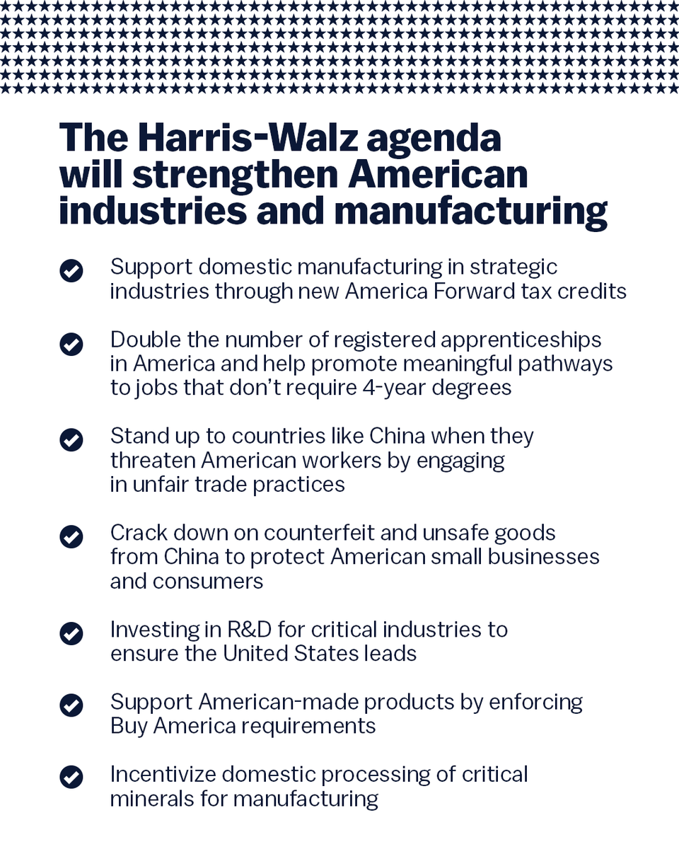 Our Opportunity Economy Agenda will invest in manufacturing and industry so that all Americans have the chance to succeed.