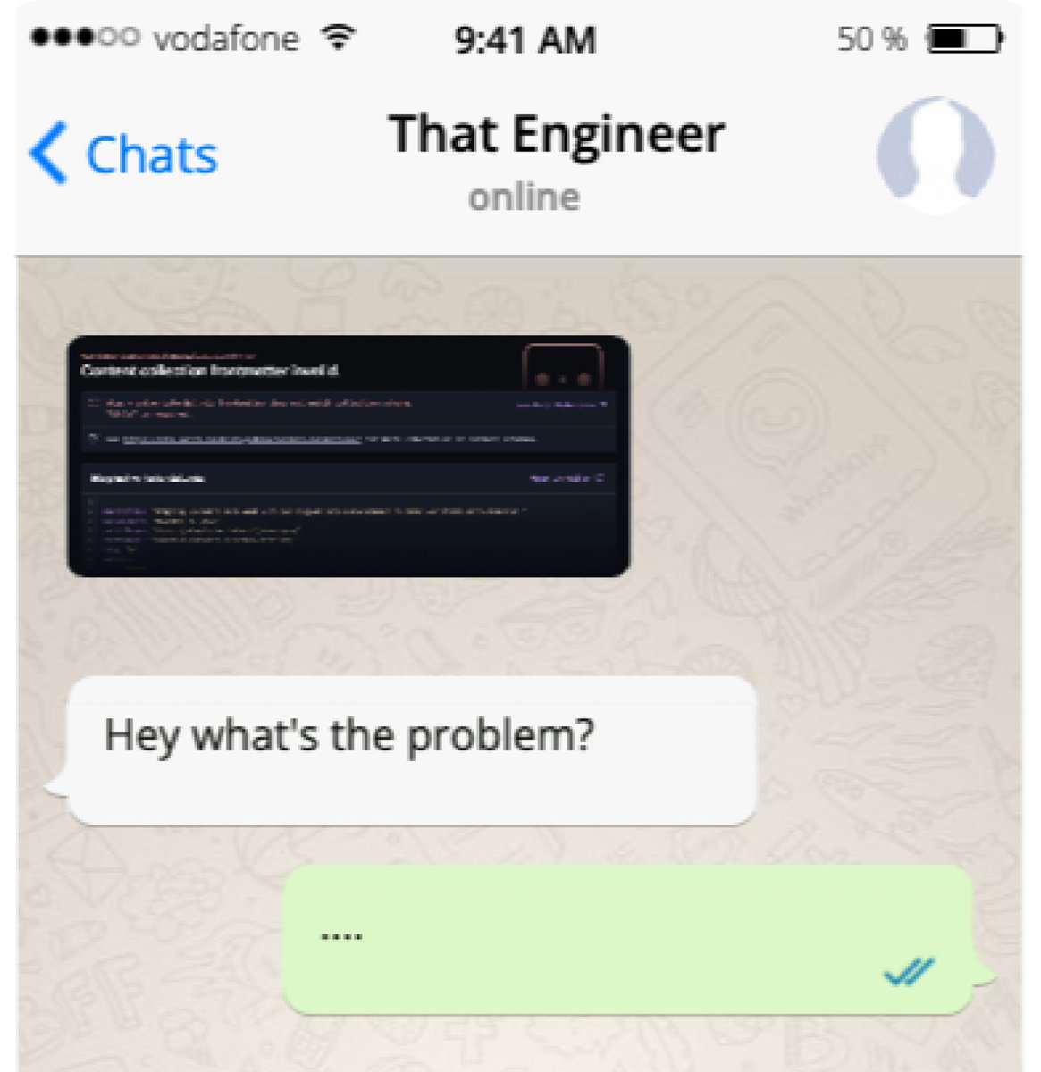 nayakayp's tweet photo. Coba lihat programmer ini. Dia kesulitan krn ada error. Sudah tanya ke rekan tim tapi malah gak dpt jawaban.

Dapat bonus bikin kesal rekan setimnya juga.

Jangan jadi programmer ini. Gini cara bertanya yang benar untuk solve error ke rekan tim ⤵️ https://t.co/zNYTMSDmuH