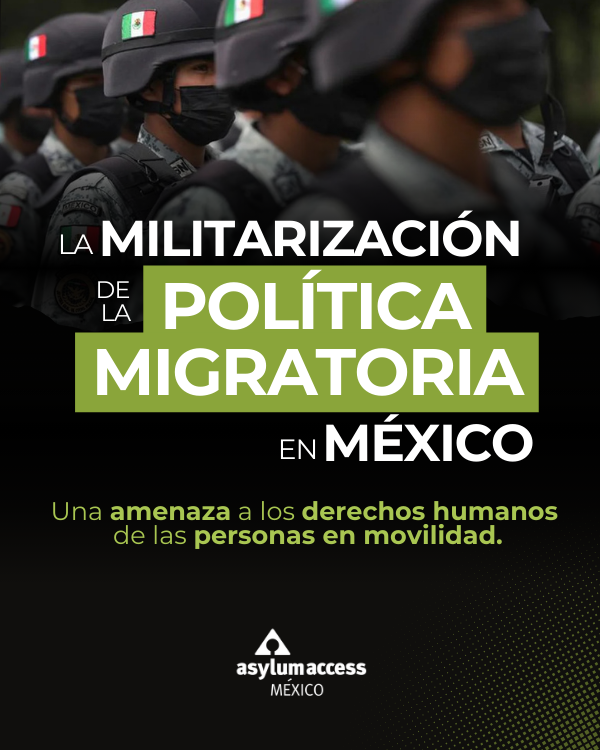 🧵 La militarización de la política migratoria en México es una amenaza a los derechos humanos de las personas en contexto de movilidad. 
Desde Asylum Access México, expresamos nuestra profunda preocupación por este proceso creciente.