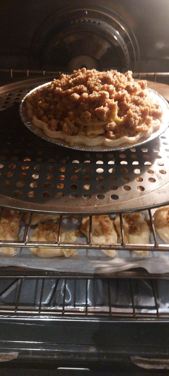 BirnamPork's tweet photo. I am pied out! Well maybe do a batch of butter tarts in the morning...
Strawberry rhubarb, blueberry custard, raisin, two cherries, peach and a apple left in the oven. Made some little hand pies with the leftovers for the kids!
#pieauction #worldfair #baifair https://t.co/nUThBkEEM5