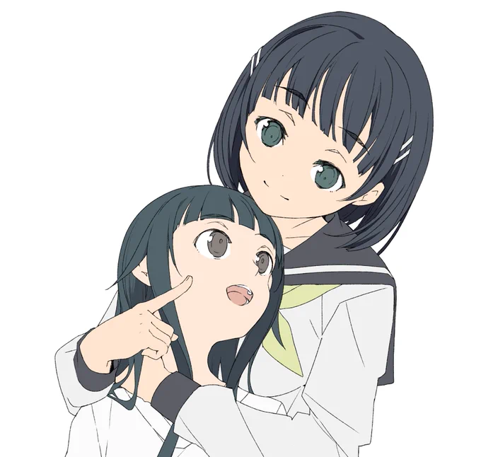 黒髪ぱっつんペア塗っていく～ 