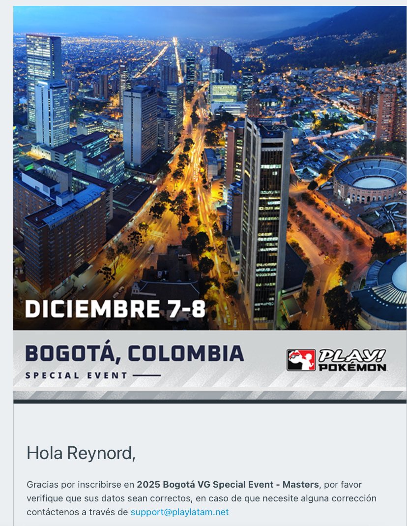 Confirmando asistencia al Special Event de Colombia por tercera vez, siempre es un placer volver 🇨🇴❤️

¡Nos vemos por allá maes!