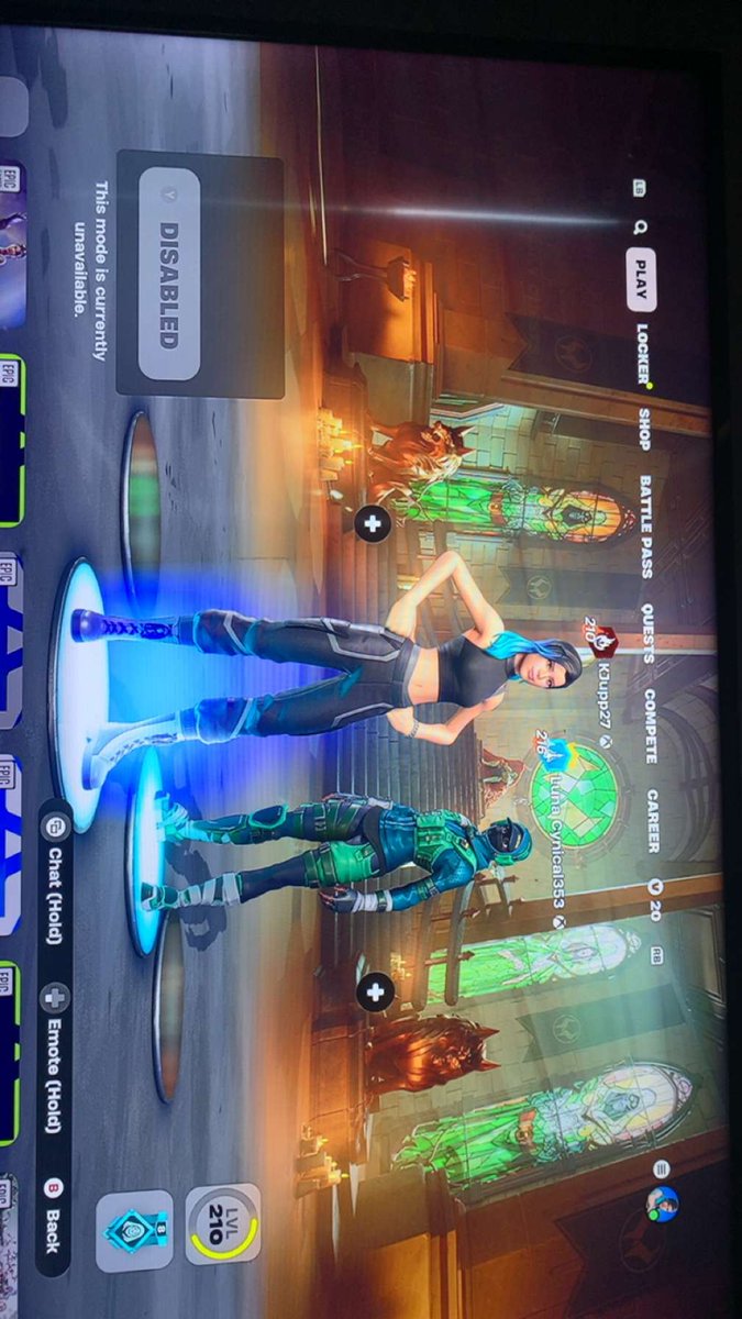 SleepyCynical's tweet photo. Hey @EpicGames fix your damn game were trying to play the duo cash cup and it says it's disabled on my duo POV https://t.co/p3afnC6MQO