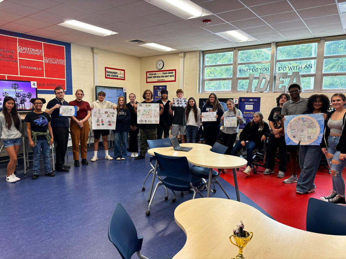 Geometry PBL City Designs! They did an amazing job pitching their designs to our judges today! Big shoutout to all those who came to listen to their presentations!   Congrats to Senior City for Best Design &amp; Hinterland for Best Presentation! #khsmath4life
