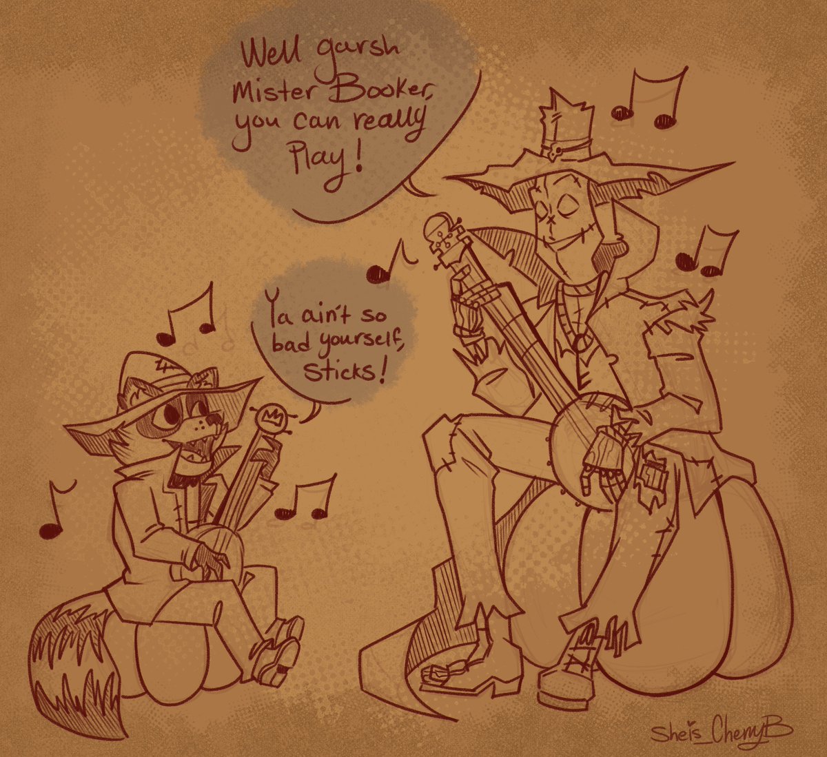 Sheis_CherryB's tweet photo. Banjo buddies!
#Uprooted #BookerUprooted #LegendsofAvantris #JerichoSticks #EdgeofMidnight https://t.co/h0N5U7mwnQ