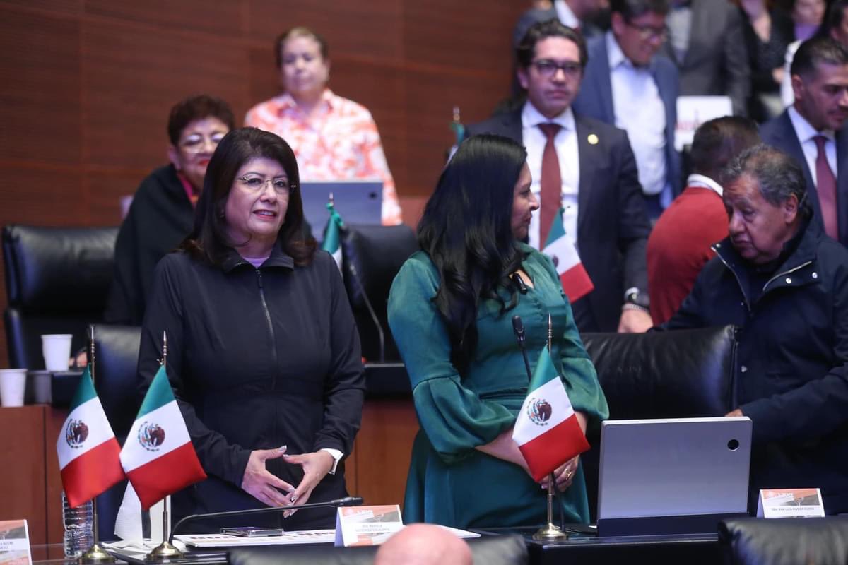 MarielaGtzEsc's tweet photo. Vamos por un México más seguro.

Las y los senadores aprobamos esta madrugada tras 9 horas de debate la reforma constitucional para consolidar a la #GuardiaNacional propuesta por el Presidente AMLO.

Será una fuerza de seguridad pública profesional, de carácter permanente. https://t.co/KjQkwglQeM