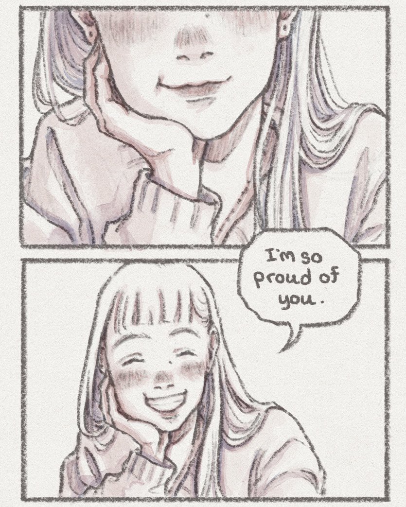riniapple's tweet photo. Hi everyone! Today I am sharing with you all a couple of panels from Heart on a Stale Canvas. “I’m so proud of you” 🥹💕 Yes, YOU. lots of love and light to all of you lovely humans! #WebtoonCanvas #Webtoon #webcomic #comicartist https://t.co/ZxPCzPJe74