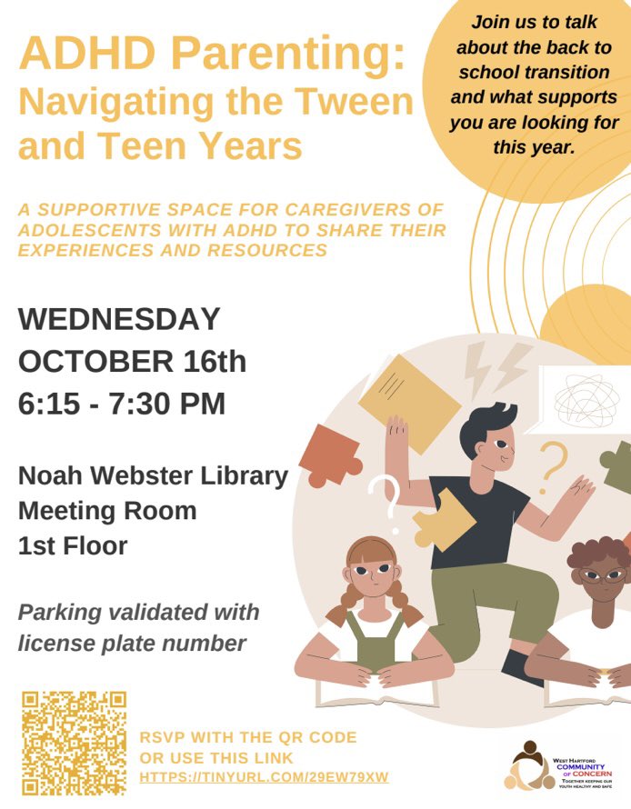 2nd year of hosting a supportive community space for caregivers of adolescents with ADHD.RSVP: forms.gle/qUyt13rFsmXs9g…