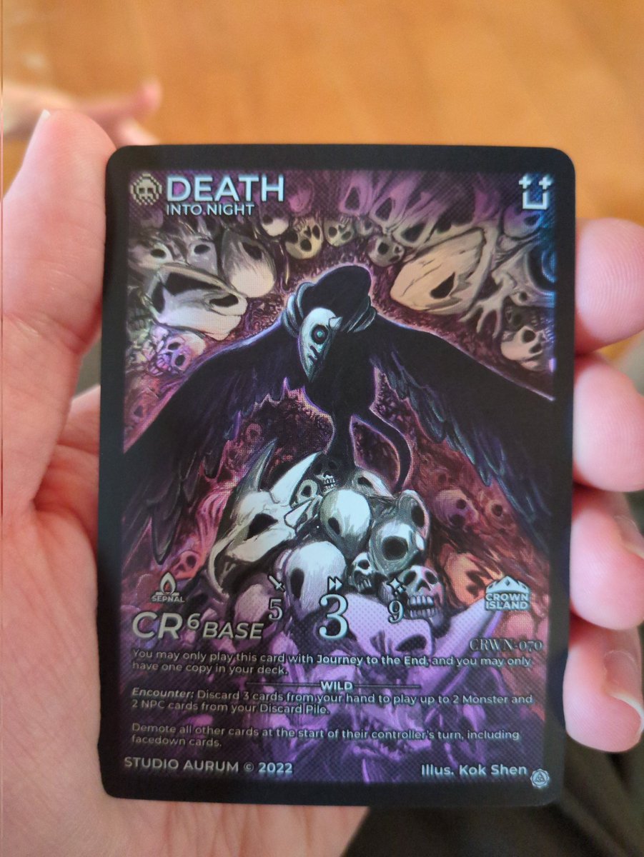 Looking at some of our most beautiful cards. 
<a href="/Shennie881/">Kok Shen 燊 - Comms Open</a> absolutely nailed this one (and all his others). 

Death is a one per deck Monster, but it shapes the field when it shows up!