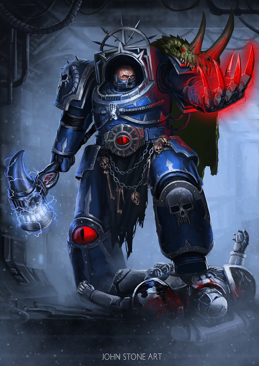 Painted for a client in Instagram of his custom chaos Warband. Hope y'all dig it! 

#johnstoneart #warhammer40k #digit