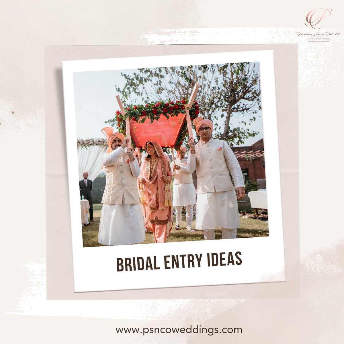 Looking for the perfect bridal entry? From Phoolon Ki Chadar to royal palkis, LED-lit tunnels to fireworks, make your entrance unforgettable with these creative ideas! 💐👰✨ #BridalEntry #WeddingIdeas #IndianWeddings