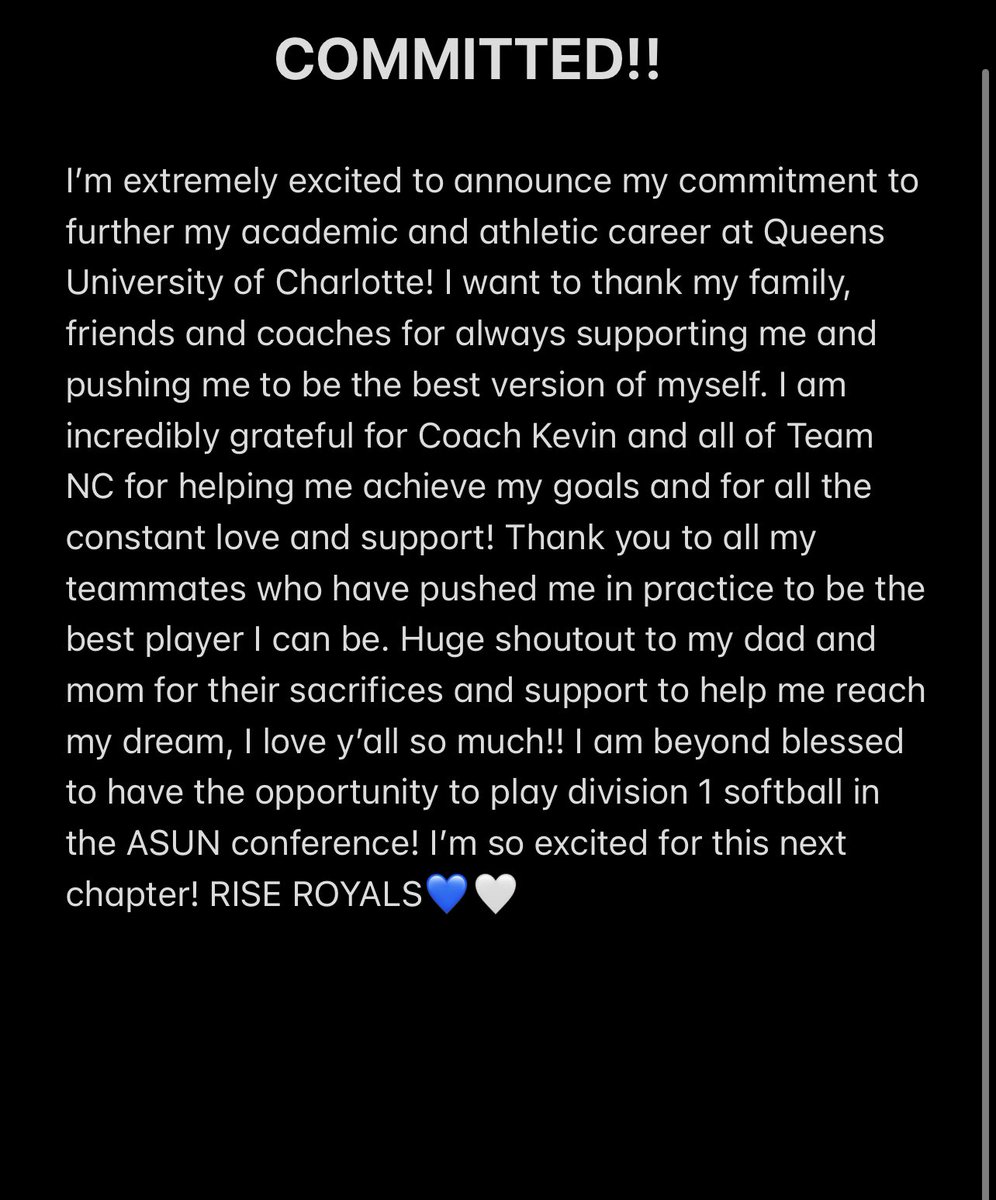 Jaycee Noffsinger (@jaynoff6) on Twitter photo Extremely excited for this next chapter! Rise royals💙🤍 <a href="/TeamNCHinde/">Team North Carolina (Hinde)</a> <a href="/TeamNCSoftball/">Team North Carolina Softball</a> Extremely excited for this next chapter! Rise royals💙🤍 <a href="/TeamNCHinde/">Team North Carolina (Hinde)</a> <a href="/TeamNCSoftball/">Team North Carolina Softball</a>
