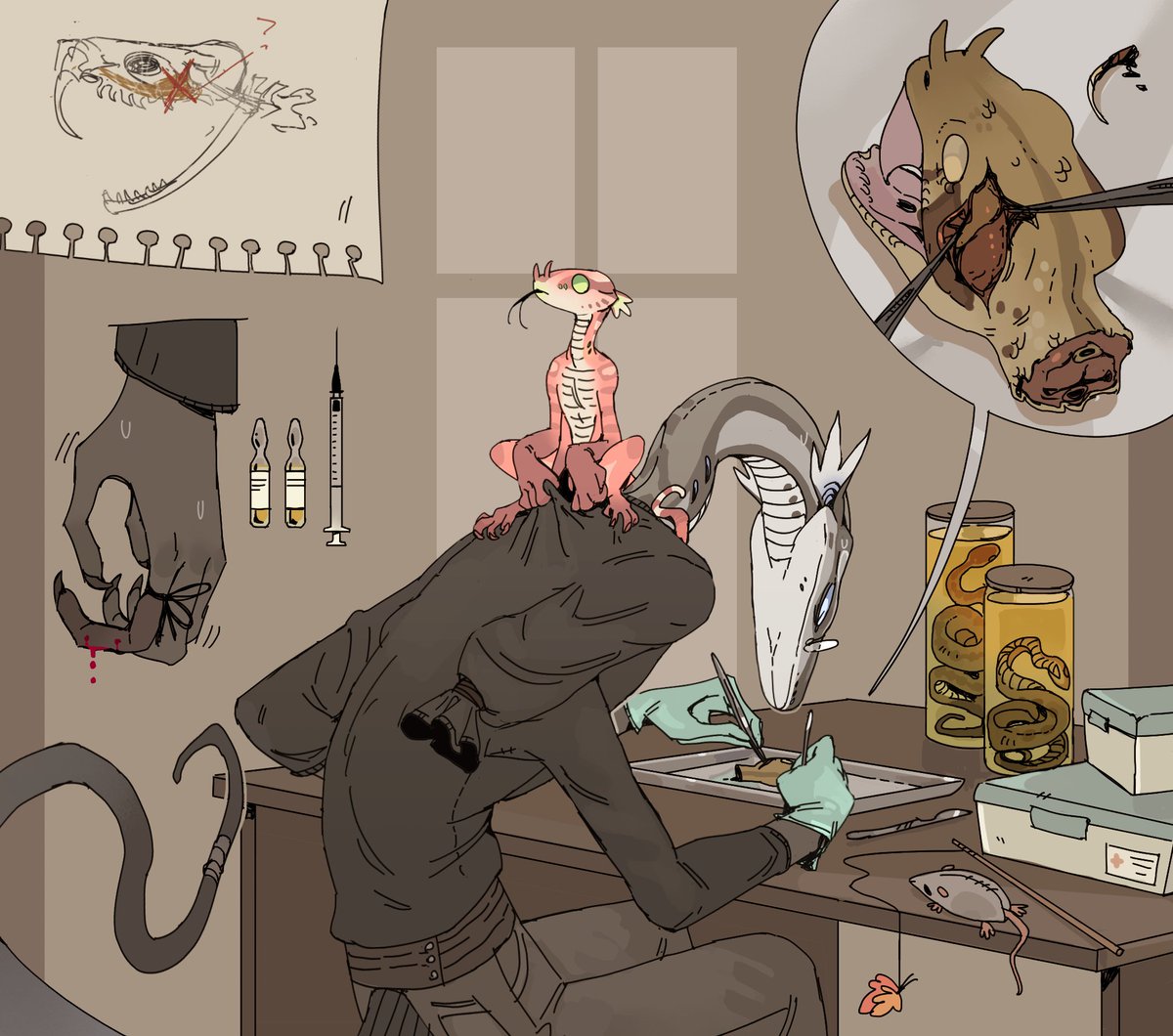 Marvin initially considers removing Michelle's poison glands, but ultimately decides against it