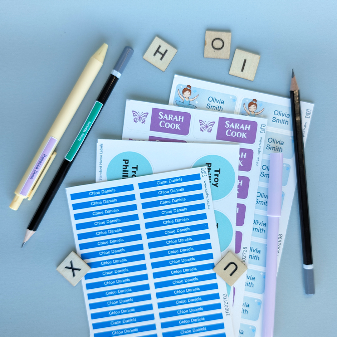 Cashs_au's tweet image. Versatile name labels, stick them on stationery, bottles and more. Labels come in various shapes &amp;amp; sizes. 60 small labels, 124 mini labels, 30 large, and 42 round labels.

Shop now on cashs.net.au/name-labels/na…

#namelabels #schoollabels #daycarelabels