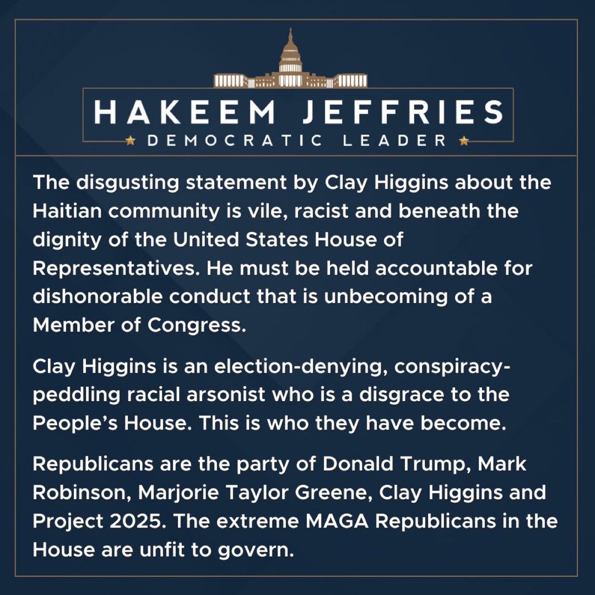 acyork1887's tweet photo. @HomelandGOP @RepClayHiggins Fucking #GOPRacist https://t.co/3t38ajSzvE