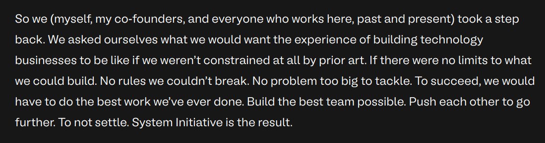 Bryan Cantrill (@bcantrill) on Twitter photo Huge congrats to <a href="/adamhjk/">Adam Jacob</a> and the crew at <a href="/thesysteminit/">System Initiative</a> -- life is too short to settle! Huge congrats to <a href="/adamhjk/">Adam Jacob</a> and the crew at <a href="/thesysteminit/">System Initiative</a> -- life is too short to settle!