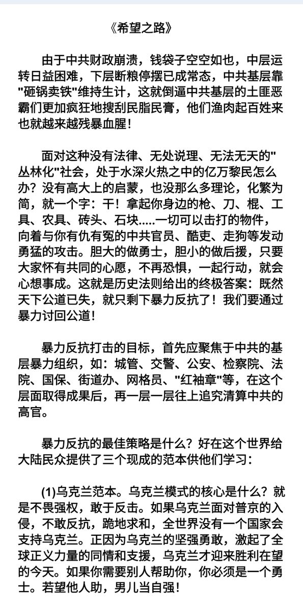 liangziyueqian1's tweet photo. 重磅原创：希望之路 https://t.co/l7kPgFycwM