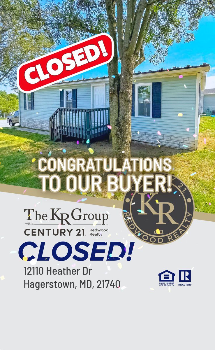 RealtorDRouse's tweet image. Congrats to our amazing client! 🎉🏡 At The KR Group, with CENTURY 21 Redwood Realty, we’re proud to guide our clients through every step with dedication, advanced resources, and a commitment to diversity and inclusion in the housing market. 🌍💪 
#congratulations #mdrealestate