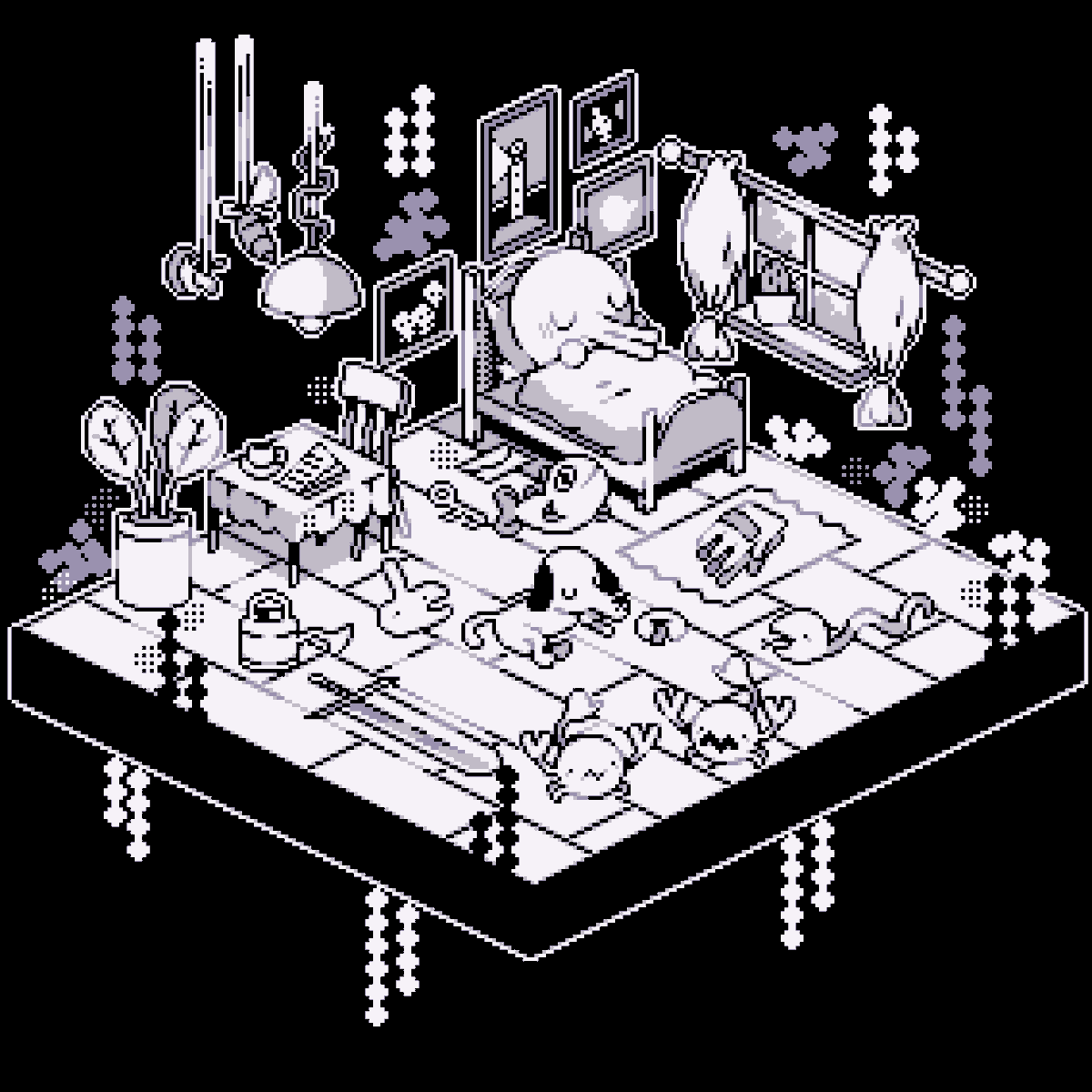 YoHokki's tweet photo. day 23, ⚪️⚫️ #pixelart https://t.co/WIfYjw9NyD