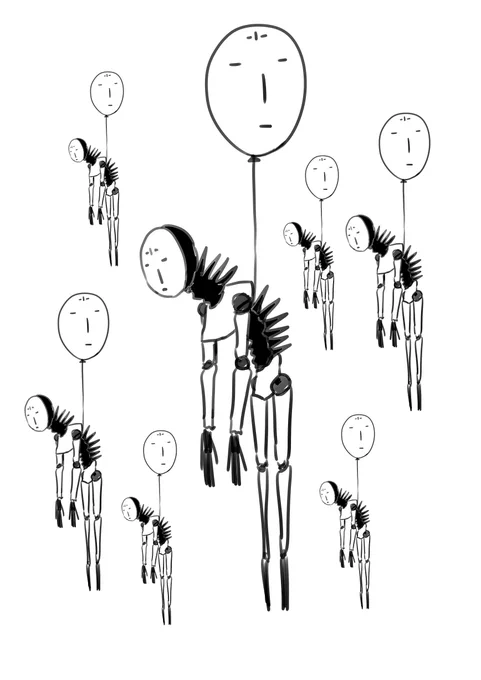 風船飛んでしまった。

ちょうどイラスト描き始めたのが6年前の八月くらいなので7年目突入という事で7歳です(は?)。
ずいぶんたくさんの方に見てもらえるようになりました、ありがとうございます。

今後もダラダラ描き続けますのでよろしくお願いいたしますー。 