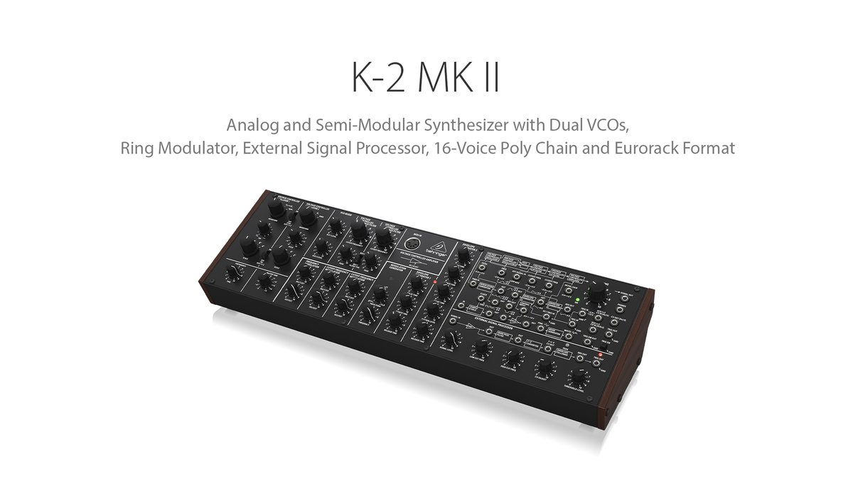 ベリンガーから、コルグMS-20クローンの「K-2」にmkIIが登場