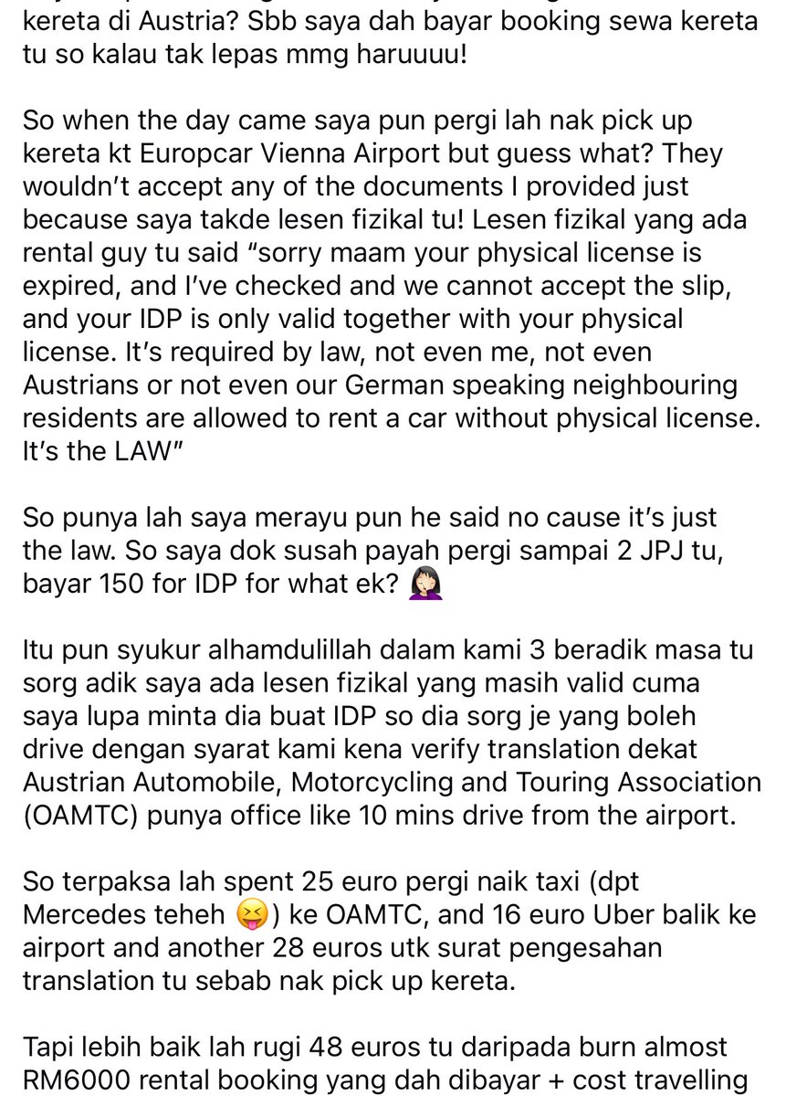 TravelJimat's tweet photo. Travel info ni  penting kalau korang plan nak drive kat luar negara. Malaysia terlebih maju dari negara lain.

LESEN MEMANDU DIGITAL MALAYSIA TAK VALID DI LUAR NEGARA. https://t.co/4iOo12H4g6
