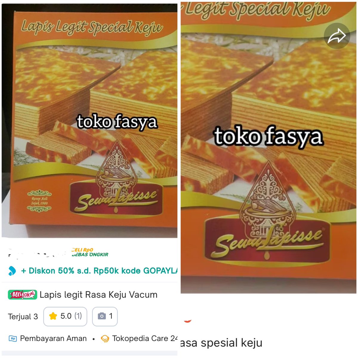 tokofasya's tweet photo. Lapis legit spesial keju :

- Halal dan enak
- Expired date masih lama 
- Tersedia gratis ongkir di Tokopedia dan Shopee

https://t.co/2UYTcKMDNk

https://t.co/tDH8DT7PkT https://t.co/OC32Gbt1Zq