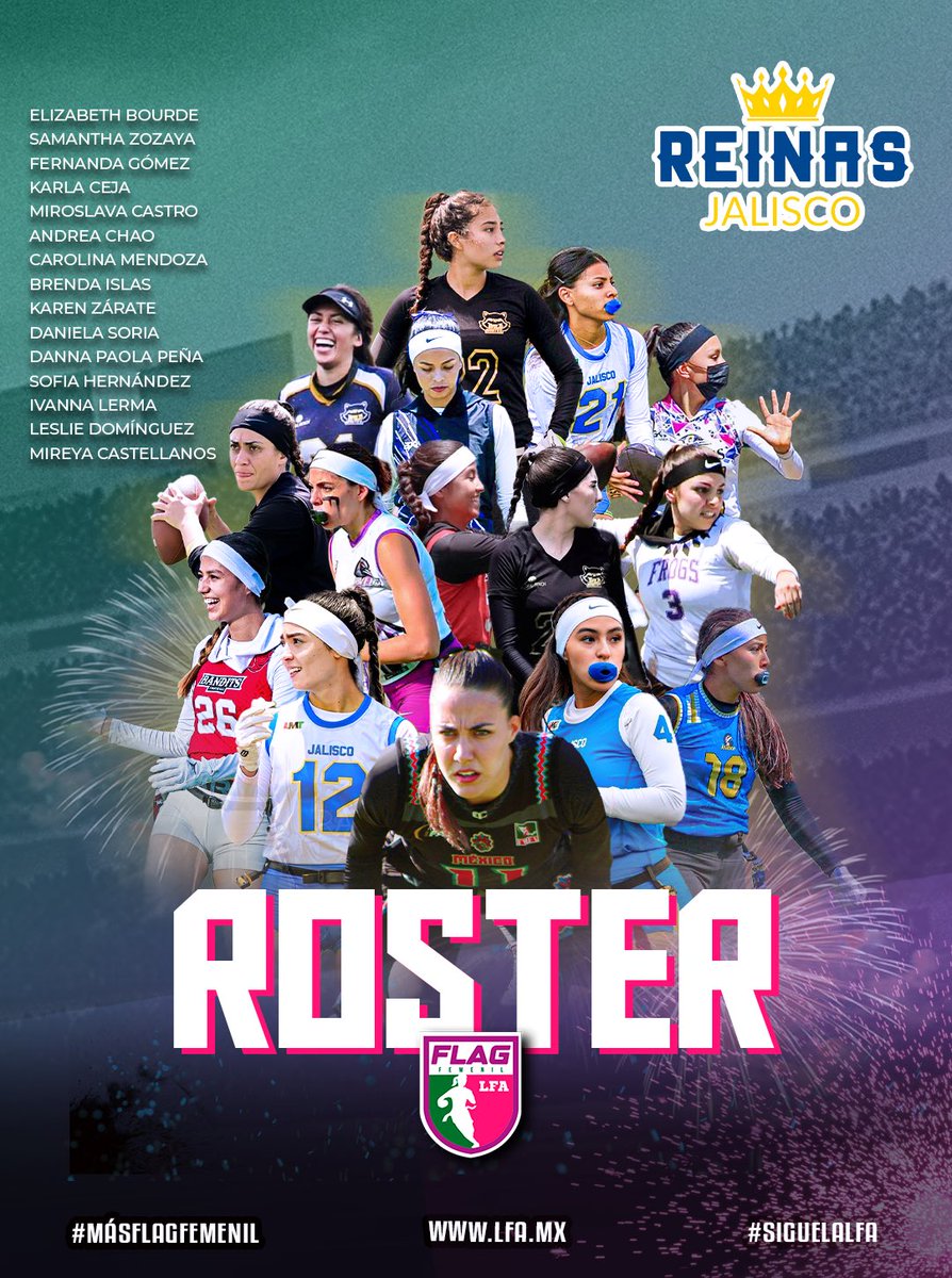 #AficiónLFA 
.
Ellas son las Reinas de Jalisco que van a defender Guadalajara en el Primer Nacional de Flag Football Profesional LFA. 👑🏈
.
#SigueLaLFA #LFA2024 #MásFlagFemenil #LargaVidaAlRey #FlagFootball