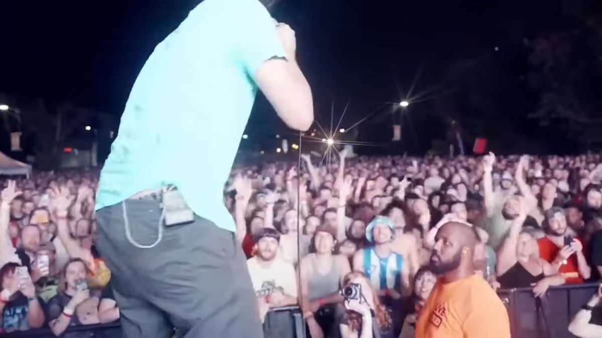 jermorbius's tweet image. The security guard watching Ambrose throw a whole rotisserie chicken into the audience