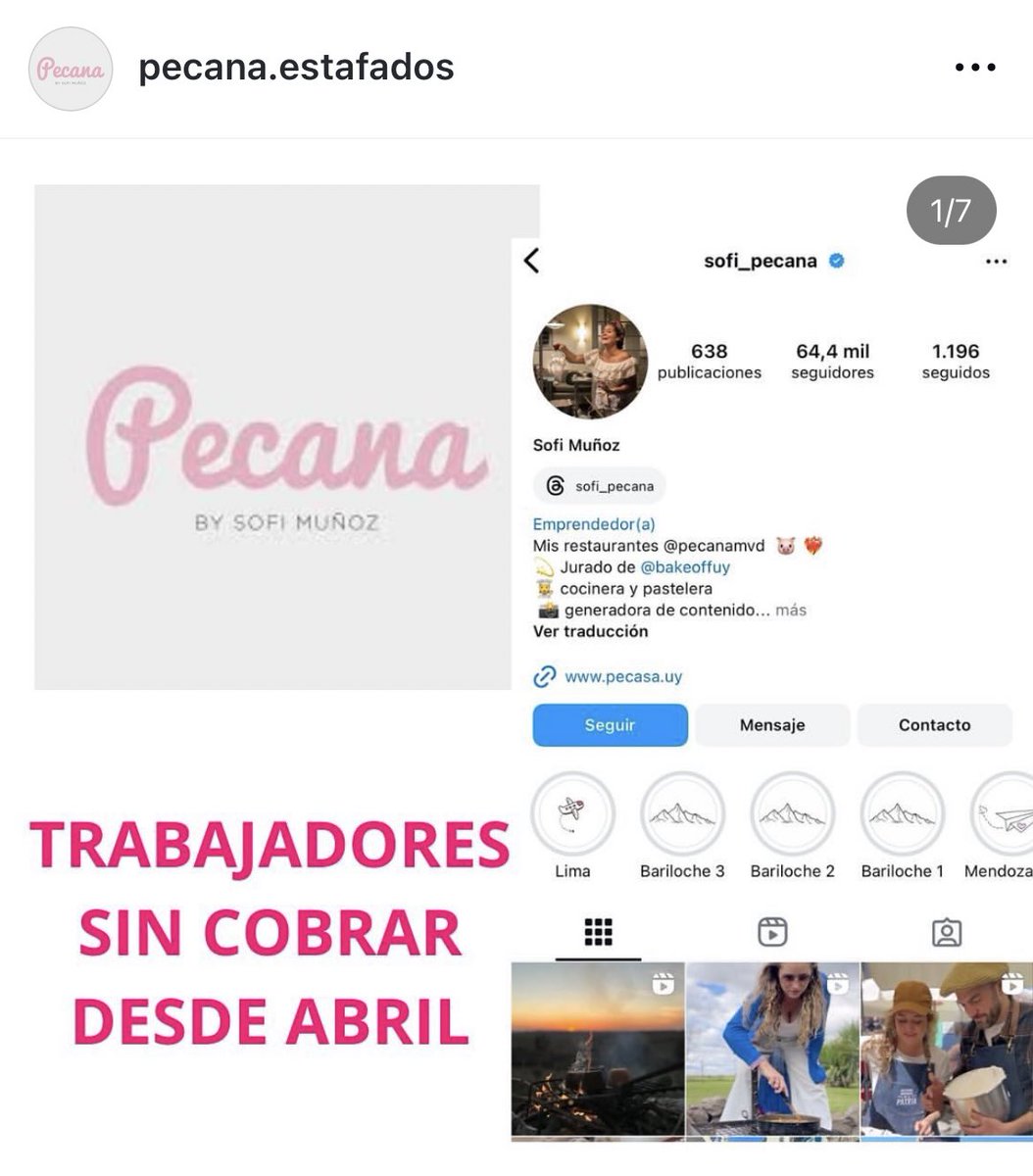 Vayan a seguir esta cuenta a ver si la conchuda cheta de mierda paga a sus trabajadores de una vez