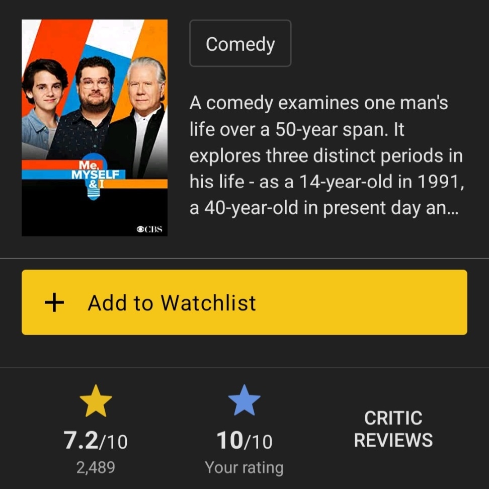 Always a 10/10 in my mind!  Happy 7th Anniversary to the premiere of "Me, Myself &amp; I"!

#MeMyselfAndI
#MeMyselfAndICBS
<a href="/MeMyselfAndICBS/">Me, Myself & I</a>