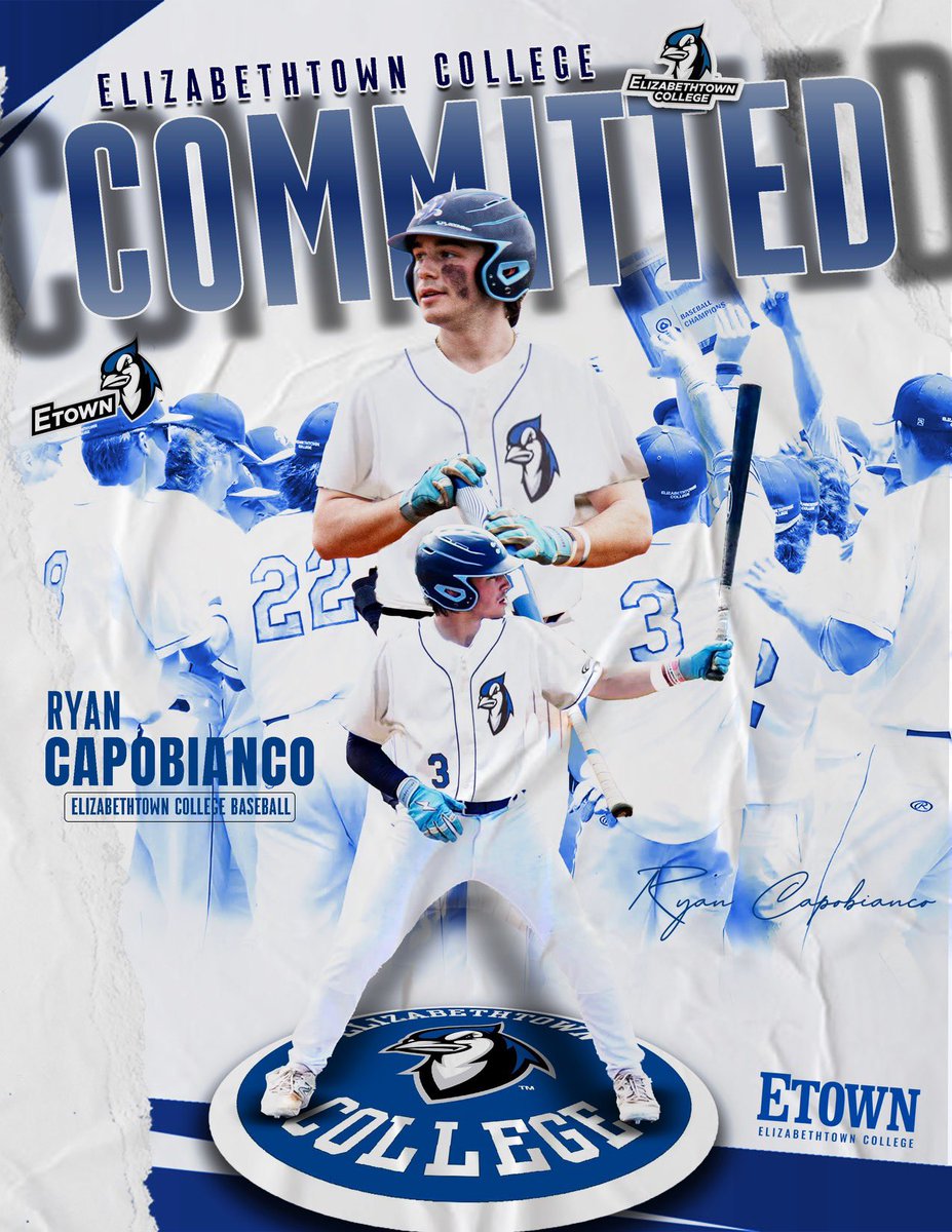 ryan_capobianco's tweet image. I am blessed to announce that I will be continuing my academic and athletic career at Elizabethtown College. First, I want to thank God for the journey he’s put me on and my family for the support and love they’ve given me since I was a little kid. Next, I would like to thank…