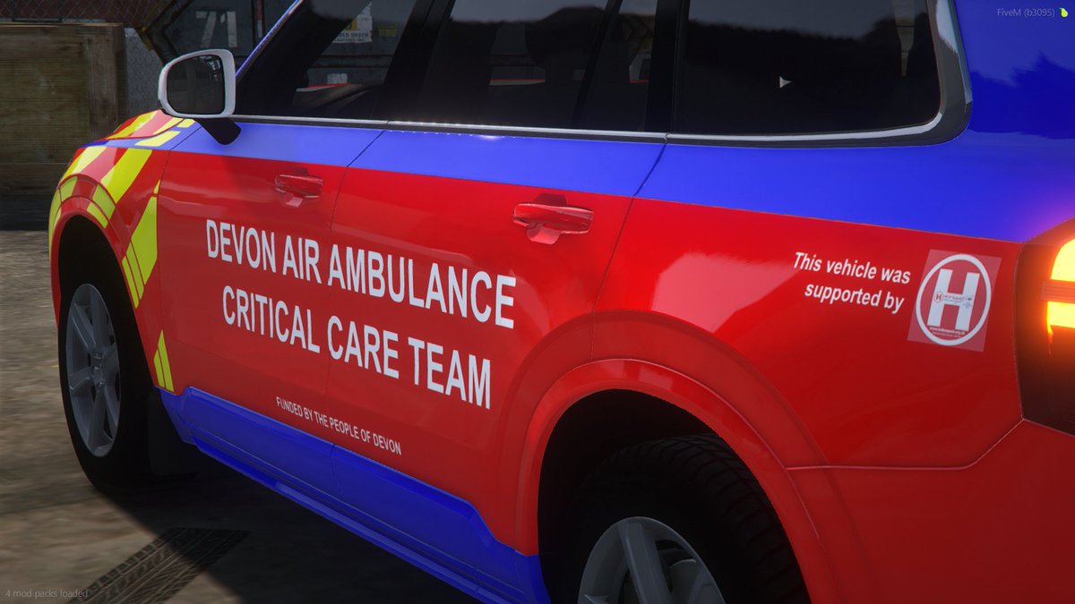 Crown_Workshop's tweet photo. This is a 2023 Volvo XC90 used by Devon Air Ambulance. These vehicles are used as rapid response critical care cars.
#FiveM #Development #GTA5
https://t.co/zyH7lR59WC https://t.co/aaKzfe80A2