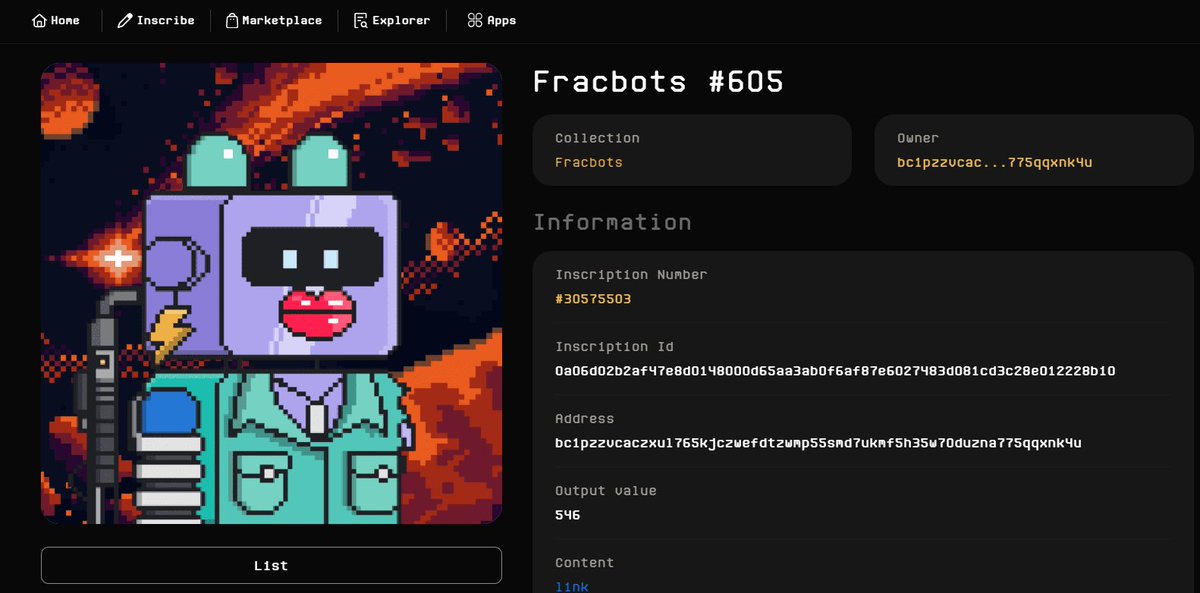 0248t's tweet photo. @Fracbots @Bipolar_WC Have a look on this #fracbots #NFT collection on the #FractalBitcoin chain. Emerging day by day and seems promising too for long term hold.
@KashKysh @gameofbitcoin @Vishnu_doot https://t.co/avJ1yzqxqW