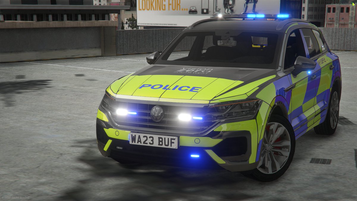 Crown_Workshop's tweet photo. This is a 2023 Volkswagen Touareg Roads Policing car used by Devon &amp; Cornwall Police.
#FiveM #Development #GTA5RP 
https://t.co/31Fl9rdWeX https://t.co/t9CJFhMrZU