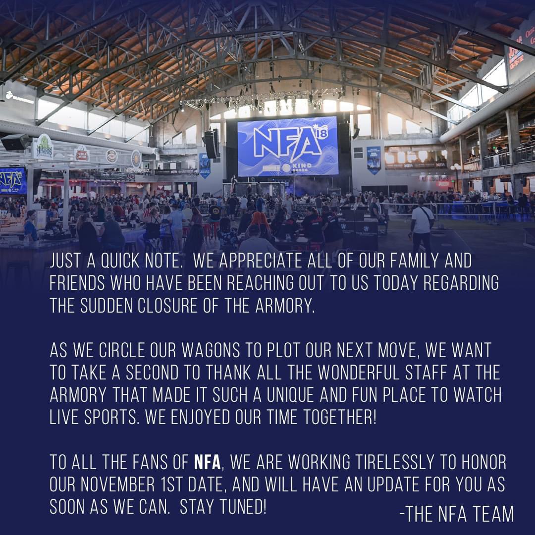 To all the fans of NFA, we are working tirelessly to honor our November 1st date, and will have an update for you as soon as we can.  

Stay tuned!

--The NFA Team