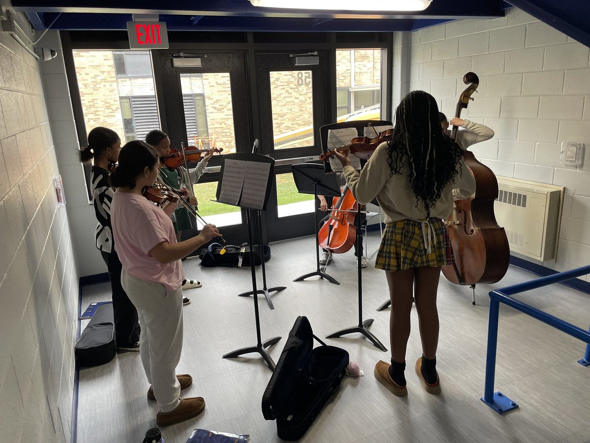 While walking the halls during lunch, I ran into this lovely ensemble 🎻who said “Let’s play one for Mrs. Thompson!” It was just what I needed and that’s why I’m lucky every single day that #WeAreCPS