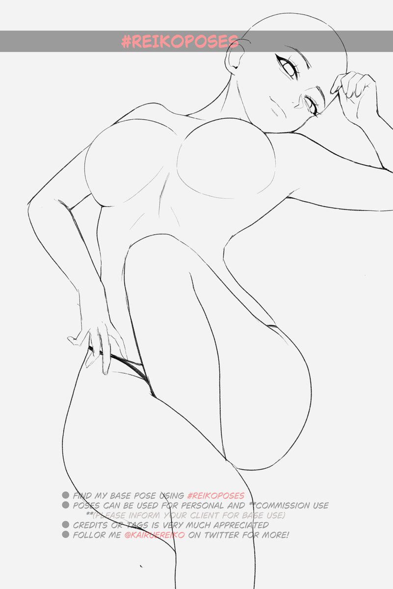 kairuereiko's tweet photo. Another base pose before I continue working. 

Feel free to use, Share and have fun drawing! 🫣🧡 #reikoposes #referencepose https://t.co/WLskRY8CP0