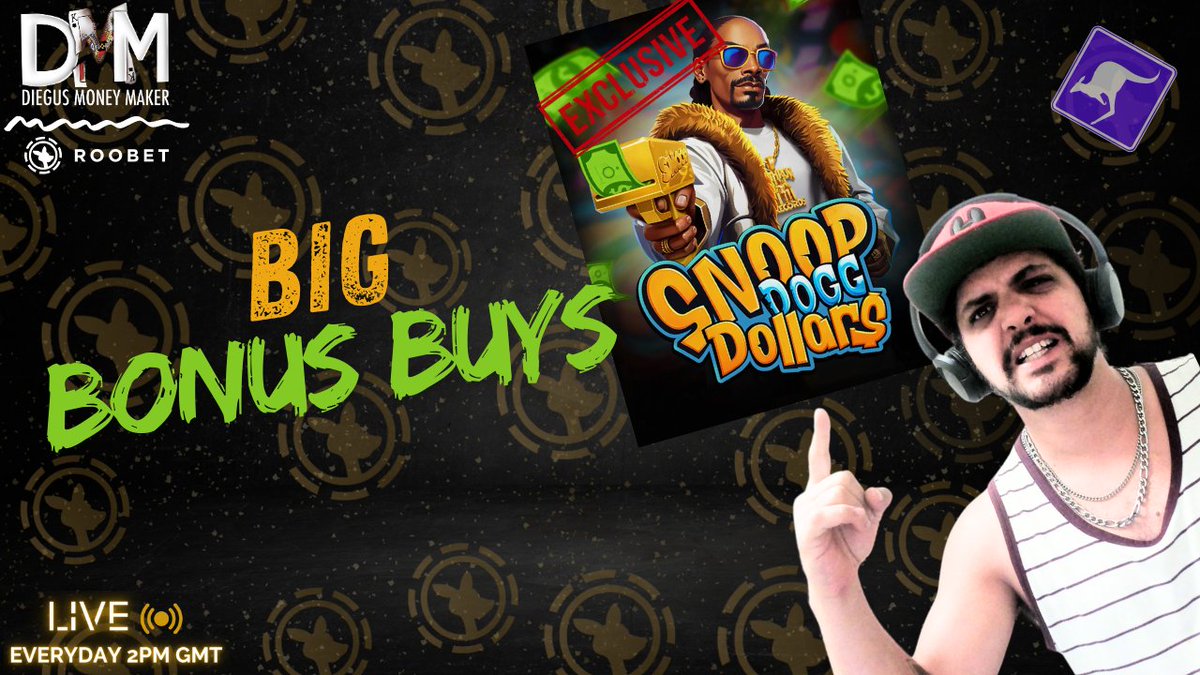 diegus2222's tweet photo. Snoop Dogg Dollars: Exclusive Game - Big Bonus Buys 🎰
👉 https://t.co/c4H3GjQDS7 👈
🏆5 prizes of $10 USD hidden on video!!!🏆
🍀Good luck everyone!!!
#Roobet #DMM #YouTube #SnoopDoggDollars #ExclusiveGame